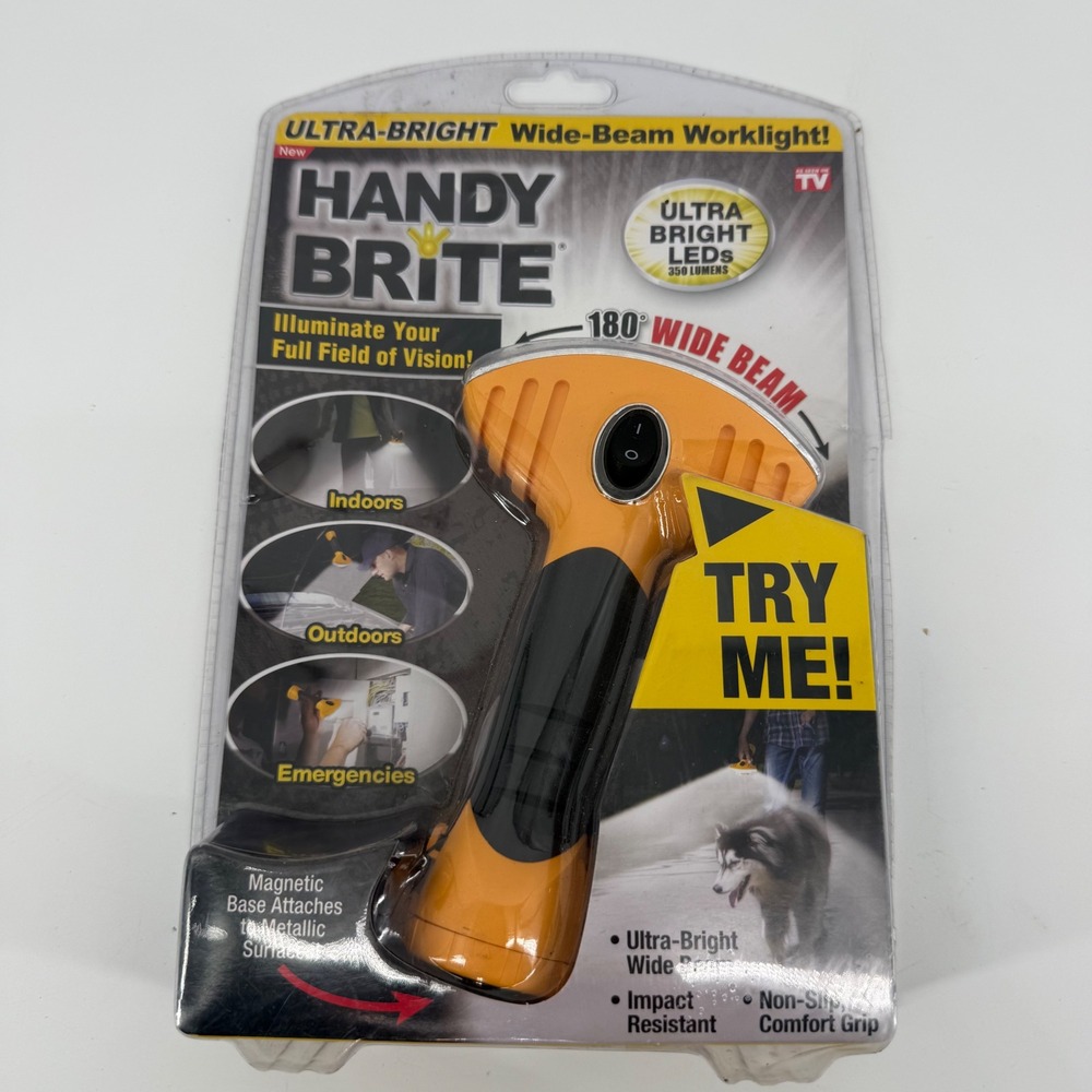 Handy Brite Ultra Bright LED Wide Beam Worklight 350 Lumens Magnetic Base Orange